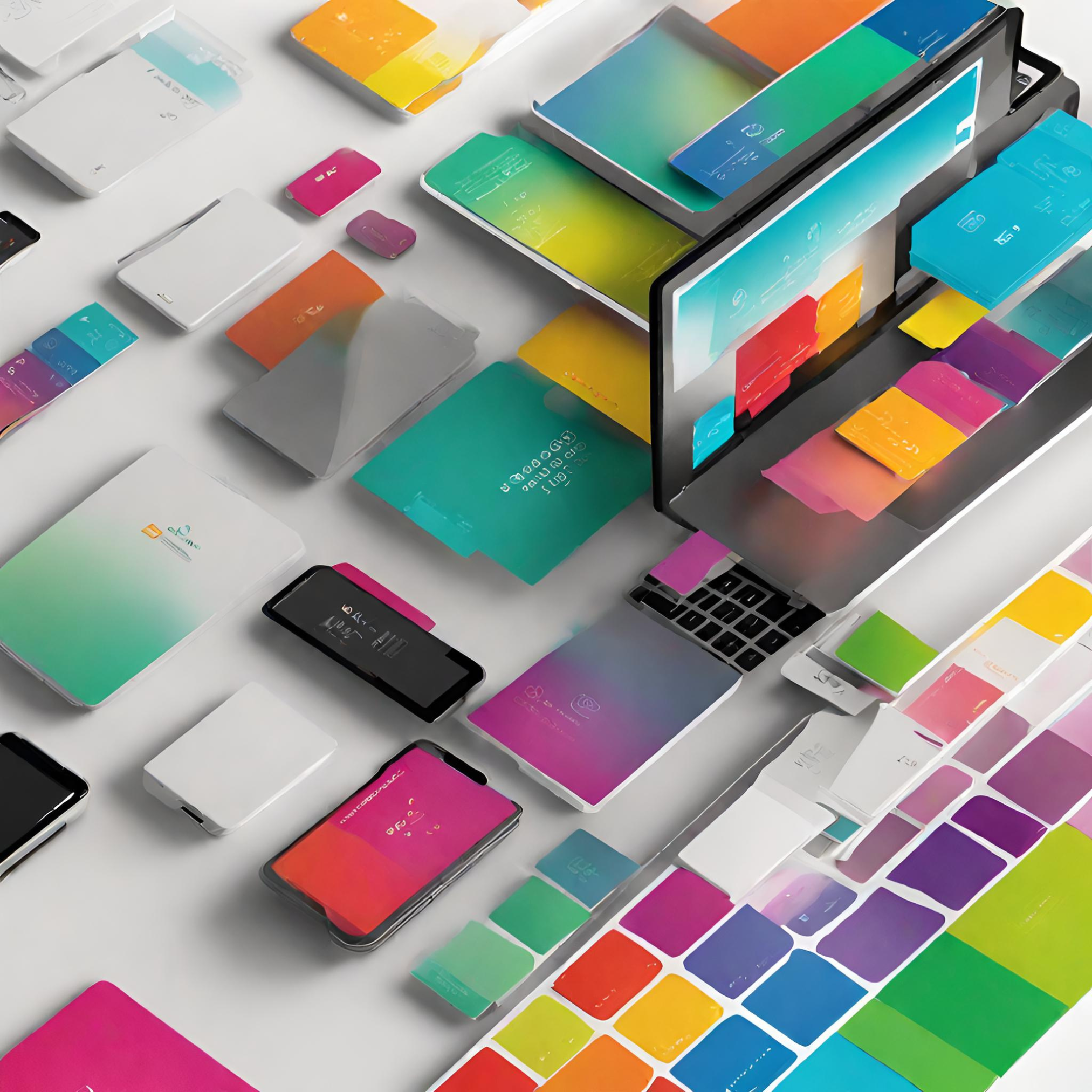 Computer with colour for social media management